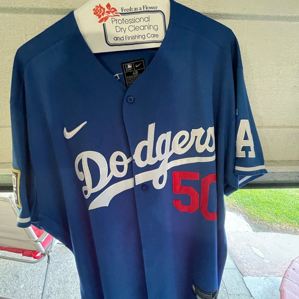 Mookie Betts 2020 World Series Blue Dodgers Jersey